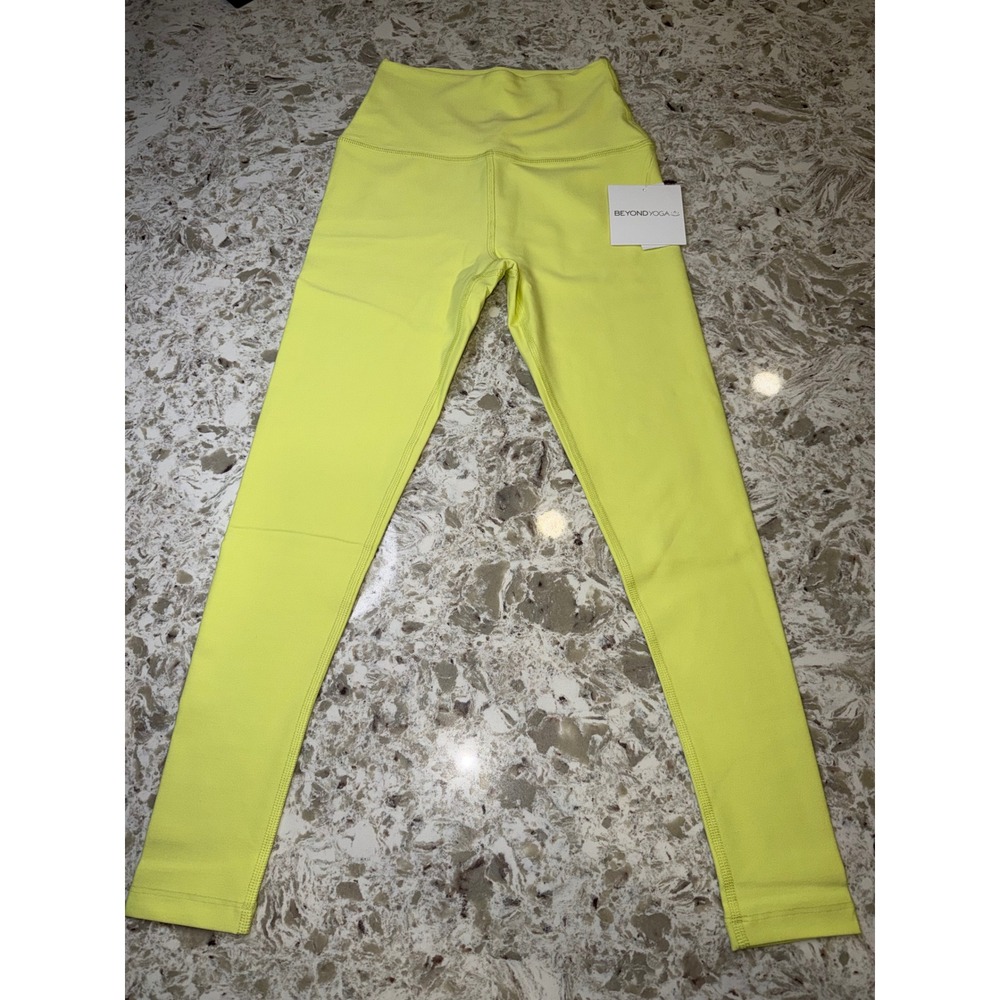 Beyond Yoga Spacedye High Waisted Midi Leggings Electric Yellow Neon Green S
